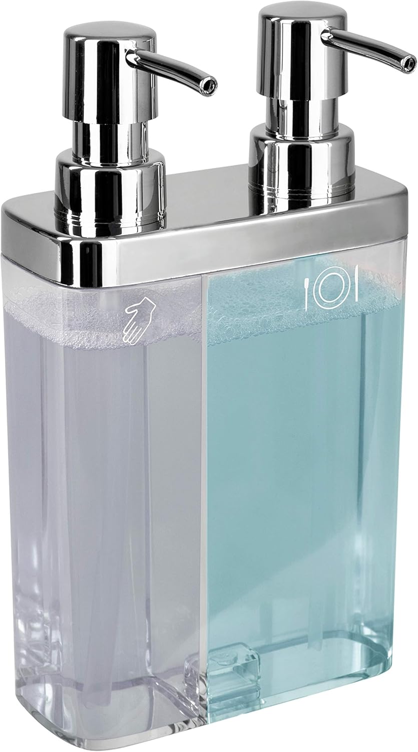 Kitchen Details Dual Pump Soap & Lotion Dispenser in Clear Main image
