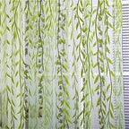 Surpass Shimmery Willow Branch Printed Rod-Pocket Sheer Curtain Single Voile Curtain Panel Green (Green)