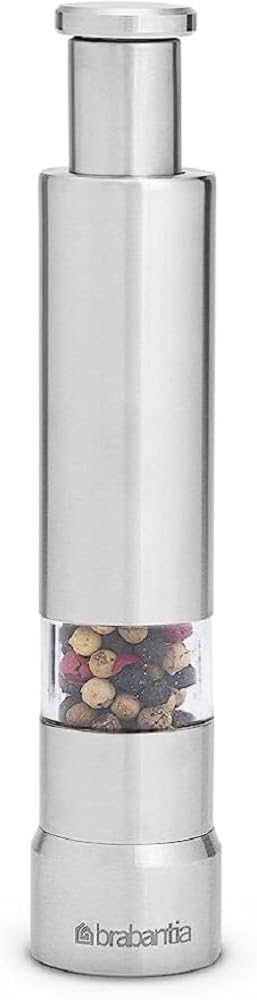 Salt and Pepper Mill, Stainless Steel, 2 Units, Silver