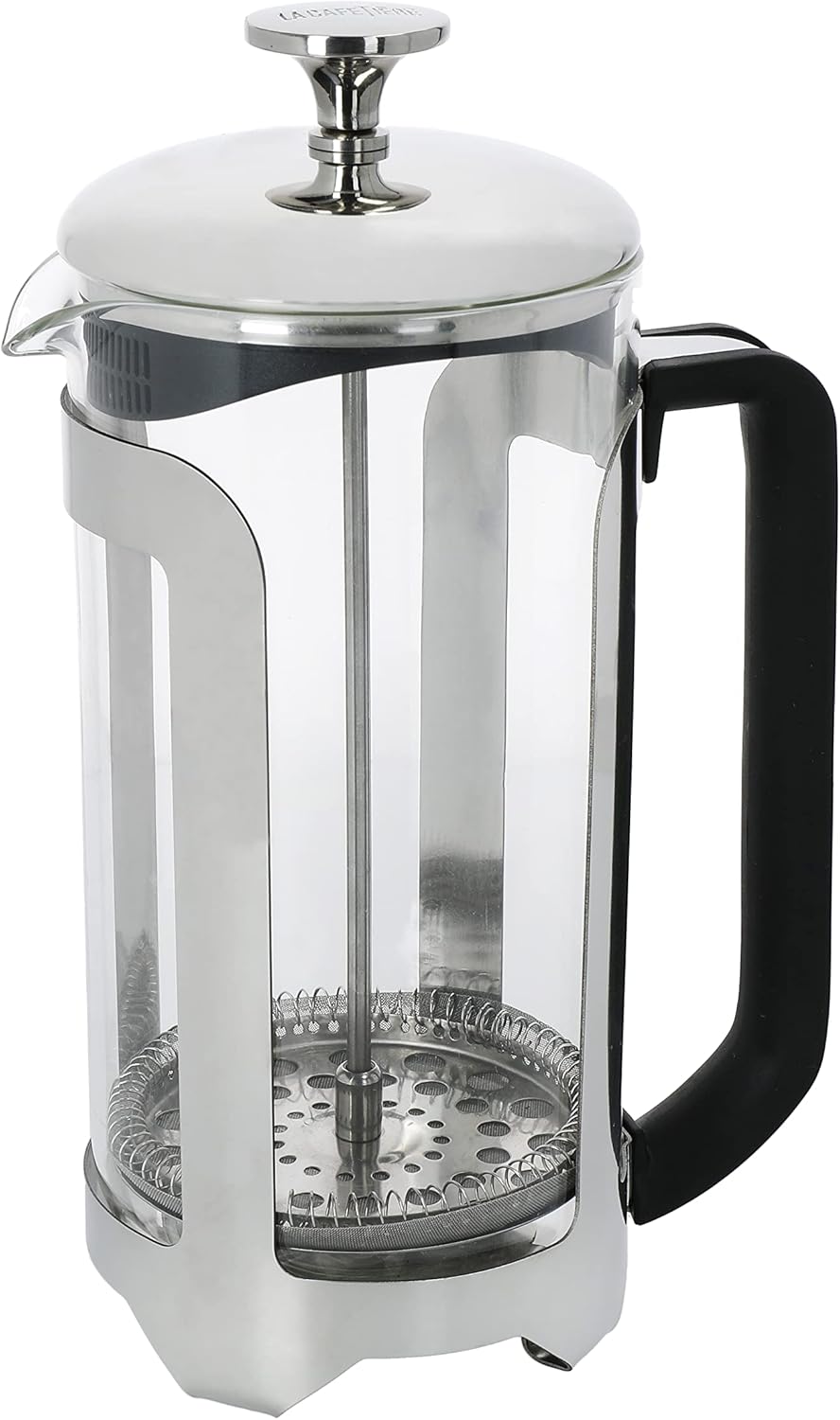 Roma Stainless Steel French Press Coffee Maker, Silver
