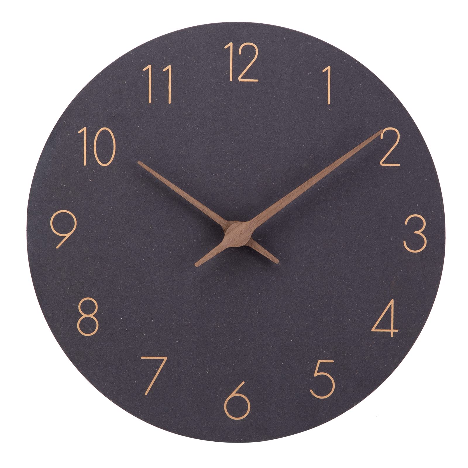 Wooden 25cm Silent Wall Clocks for Home Decor Living Room Kitchen Large Number Modern Clock