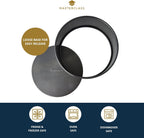 KCMCHB47 25 cm Deep Cake Tin with PFOA Non Stick and Loose Bottom, 1 mm Carbon Steel, 10 Inch Round Pan, Grey