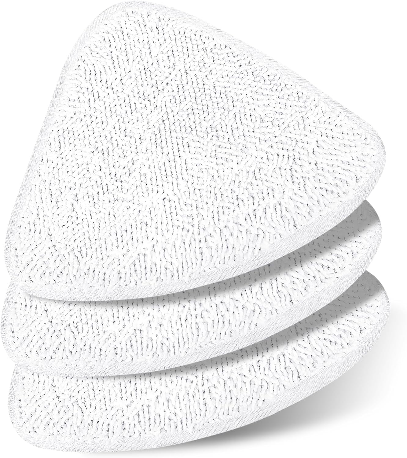 Washable Steam Mop Head Replacement Compatible with Vileda Steam Mop Plus, Triangular White Refills for Vileda Steam Mop Replacement Pads, for Vileda Mop Head Replacement (3-Pack) Main image