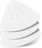 Washable Steam Mop Head Replacement Compatible with Vileda Steam Mop Plus, Triangular White Refills for Vileda Steam Mop Replacement Pads, for Vileda Mop Head Replacement (3-Pack)