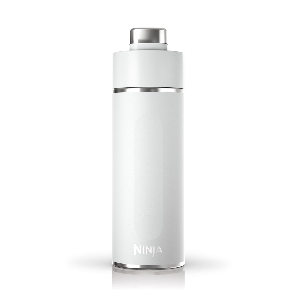 Ninja Thirsti Water Bottle and Flask 700 ML With Leak-Proof Lid, Designed For Carbonated, Hot & Cold Drinks, Ideal For Travel & Sports, Triple Insulated, Stainless Steel Bottle, White, DW2401EUUKWH