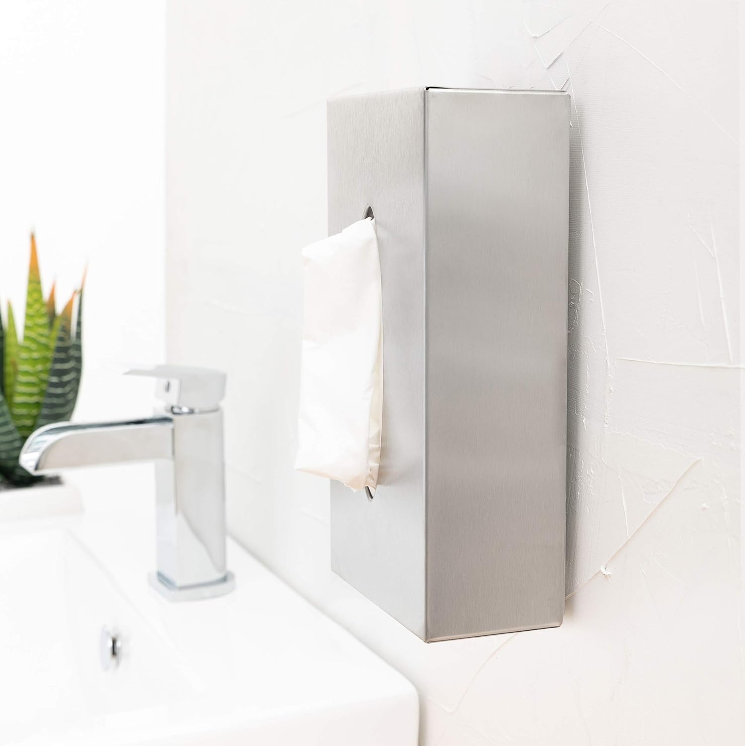 Cosmetic Tissue Dispenser Box Stainless Steel (Previous Model to 39329) Secondary image