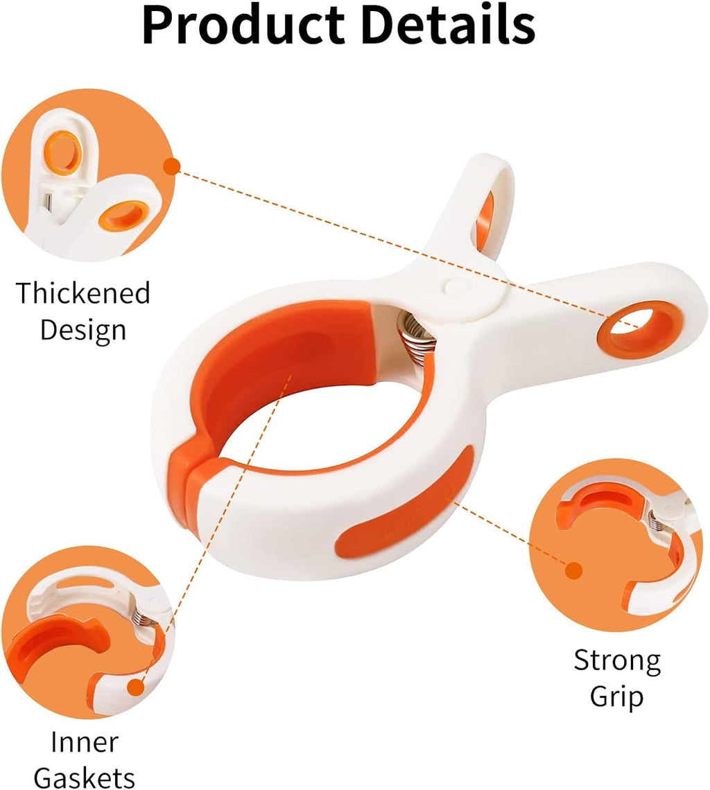 8 Pcs Beach Towel Clips,CSLGDMAI Plastic Towel Clips,Strong Grip Clothes Hook,Non-Slip Towel Pegs for Sun Lounger Laundry Pool Chairs Sunbeds Washing Line
