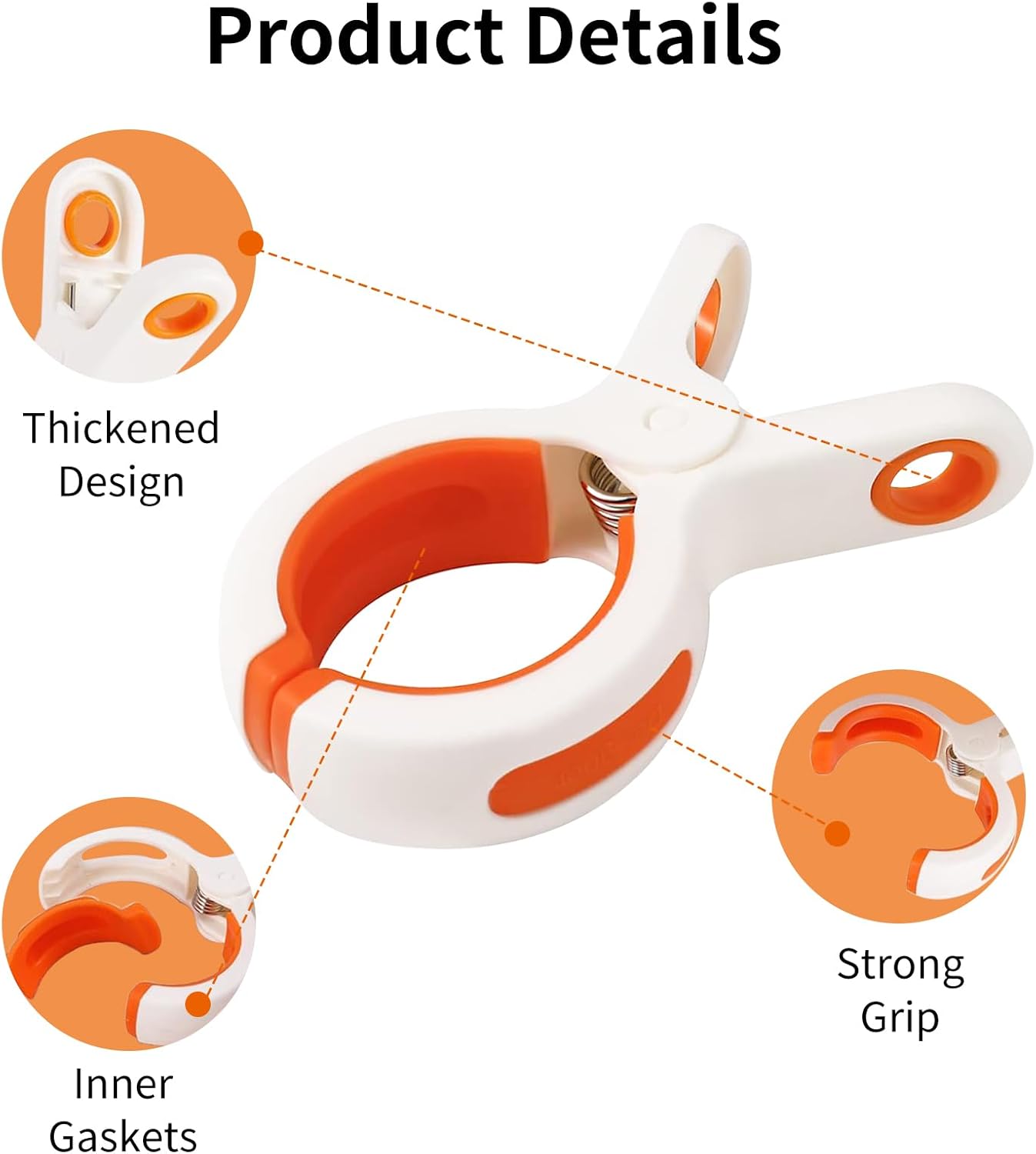 8 Pcs Beach Towel Clips,CSLGDMAI Plastic Towel Clips,Strong Grip Clothes Hook,Non-Slip Towel Pegs for Sun Lounger Laundry Pool Chairs Sunbeds Washing Line