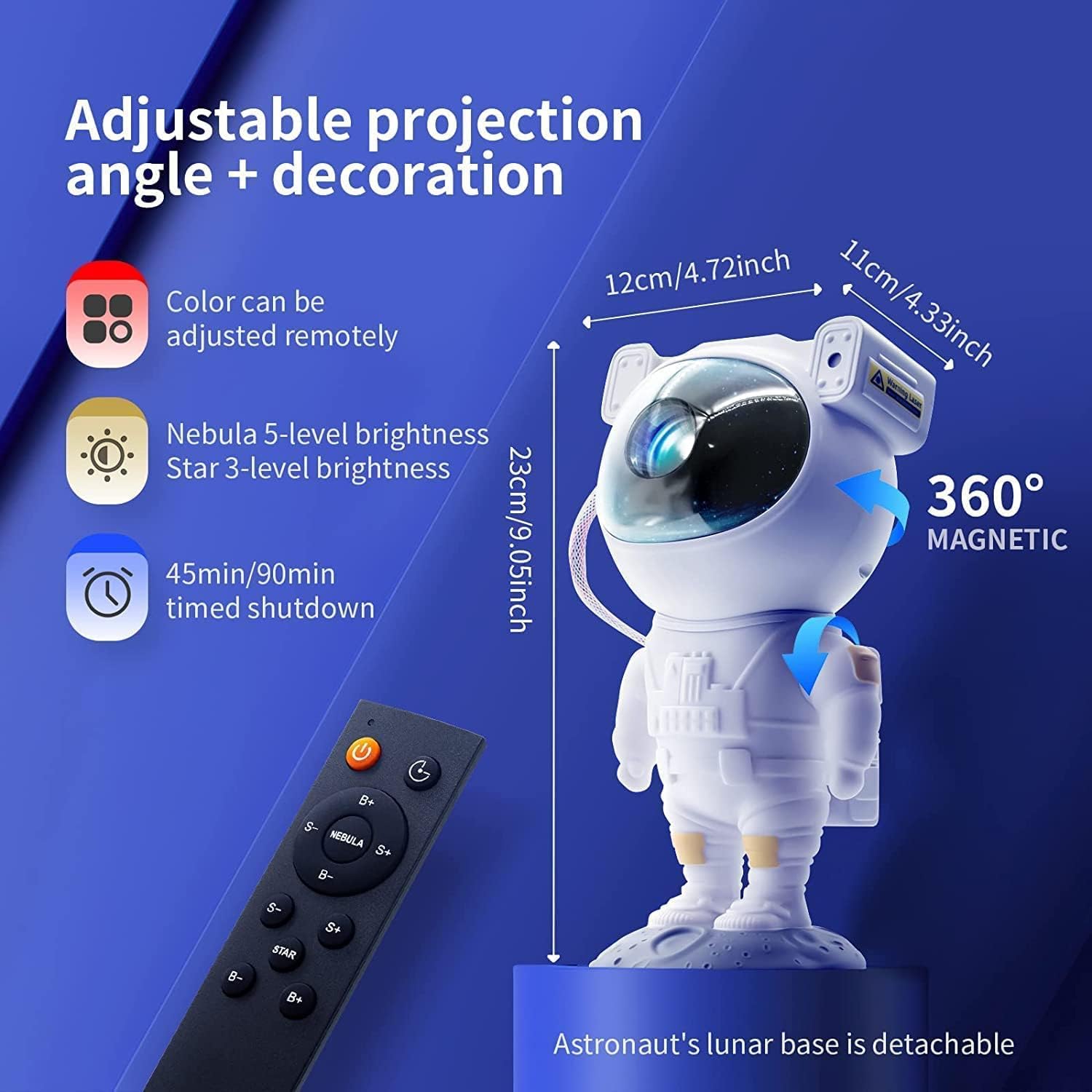 Dienmern Astronauts Starry Sky Projector, LED Galaxy Projector with Remote Control Galaxy Light Projector Adults Bedroom Room Decoration, Gifts for Kids & Adults