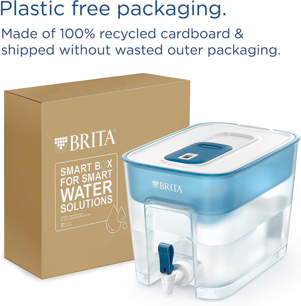 Flow XXL Water Filter Tank (8.2L) incl. 1x MAXTRA PRO Pure Performance cartridge - fridge-fitting dispenser for families and offices - now in sustainable Smart Box packaging
