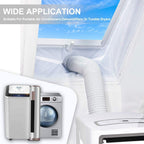 AC Window Seal,Portable Universal Window Kit for Mobile Air Conditioner Unit and Tumble Dryer 400cm/158Inch,Hot Air Stop Air Exchange Guards with Zip and Adhesive Fastener