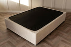 19" Extra Deep Base Wrap Valance Sheet - Transforms a drab looking bed base divan - Luxury Faux Suede (Off White, King)