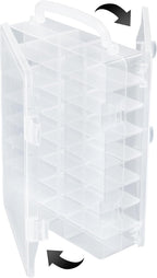 Adorbox 48 Grids Sewing Storage, Double Sided Plastic Thread Storage Box, Portable Embroidery Thread Organiser for Sewing Thread, Embroidery Floss, Crafts, Small Bead, Jewellery and Toys