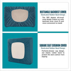Sofa Cover with Separate Seat Cushions and Backrests Stretch Velvet Sofa Slipcover Couch Covers Furniture Protector Split Combined (Dark teal,Large 3-Seat Set 5 PCS)
