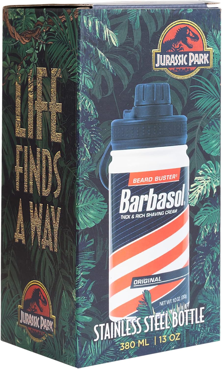 Metal Water Bottle 380ml / 13oz - Jurassic Park Merchandise | Hot and Cold Water Bottle Stainless Steel, Cute Travel Bottles Gym | Jurassic World Rebirth Gifts Under 20 Pounds