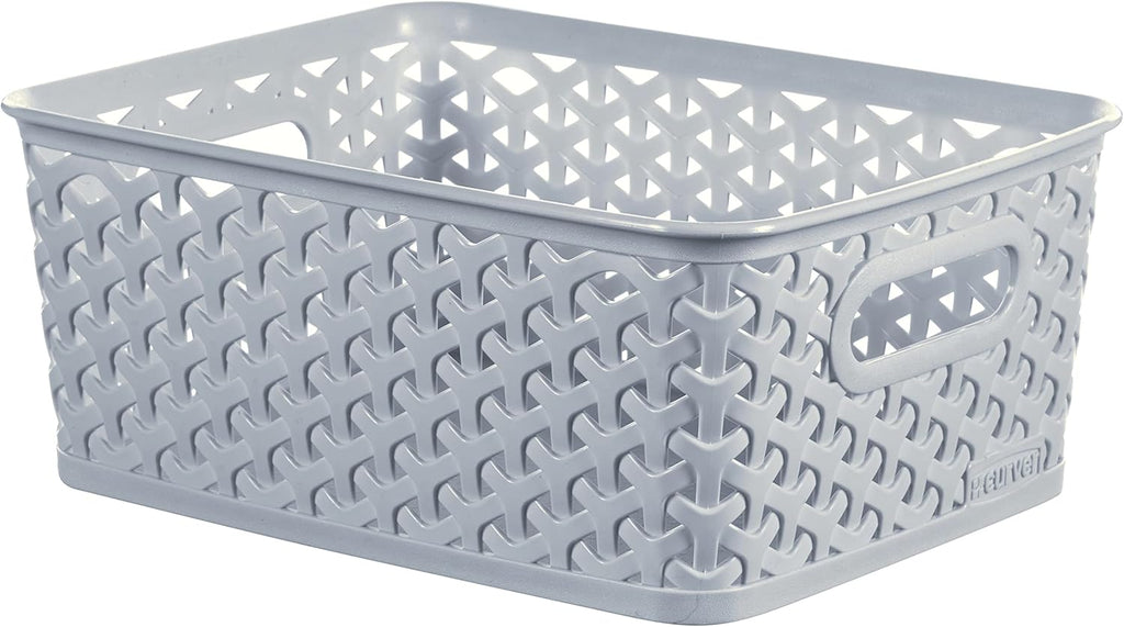 My Style Small Rectangular Storage Basket 4L - Blue (Pack of 4)