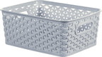 My Style Small Rectangular Storage Basket 4L - Blue (Pack of 4)