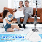 Washable Steam Mop Head Replacement Compatible with Vileda Steam Mop Plus, Triangular White Refills for Vileda Steam Mop Replacement Pads, for Vileda Mop Head Replacement (3-Pack)