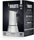 Bialetti New Venus Caffettiera in Acciaio Inox, Adatta all'Induzione, Argento, 4 Tazze,Silver