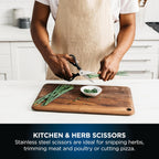 Foodi StaySharp Knife Block with Integrated Sharpener; 5 Knives and Scissors (1 pair), Sharp 6-Piece Knife Set; Chef, Bread, Slicing, Utility, Paring Knives & Scissors, Stainless Steel, K32006UK