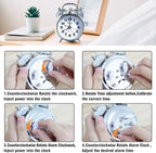 KEYPOWER Alarm Clock Mechanical Wind Twin Bell Double Bell