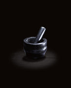Worcester Black Pestle & Mortar Set, Granite, Spice Grinder/Herb Grinder, 140mm, Small Pestle and Mortar Set, 2 Year Guarantee