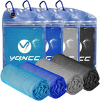 Cooling Towels | 4 Pack 100x30 cm | Cool Cold for Neck and Face | Microfiber Soft Breathable Chilly | for Sport, Yoga, Golf, Gym, Camping, Running, Workout & More Activities