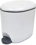 Premium Deluxe Bathroom Office Pedal Bin with Inner, 3.5 Litre, Light Grey & Charcoal Grey