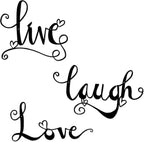3 Pieces Black Metal Letter Sign Decor 'Live Laugh Love' WordArt Wall Art Decor for Home Indoor Outdoor Bedroom Living room Bathroom and Office