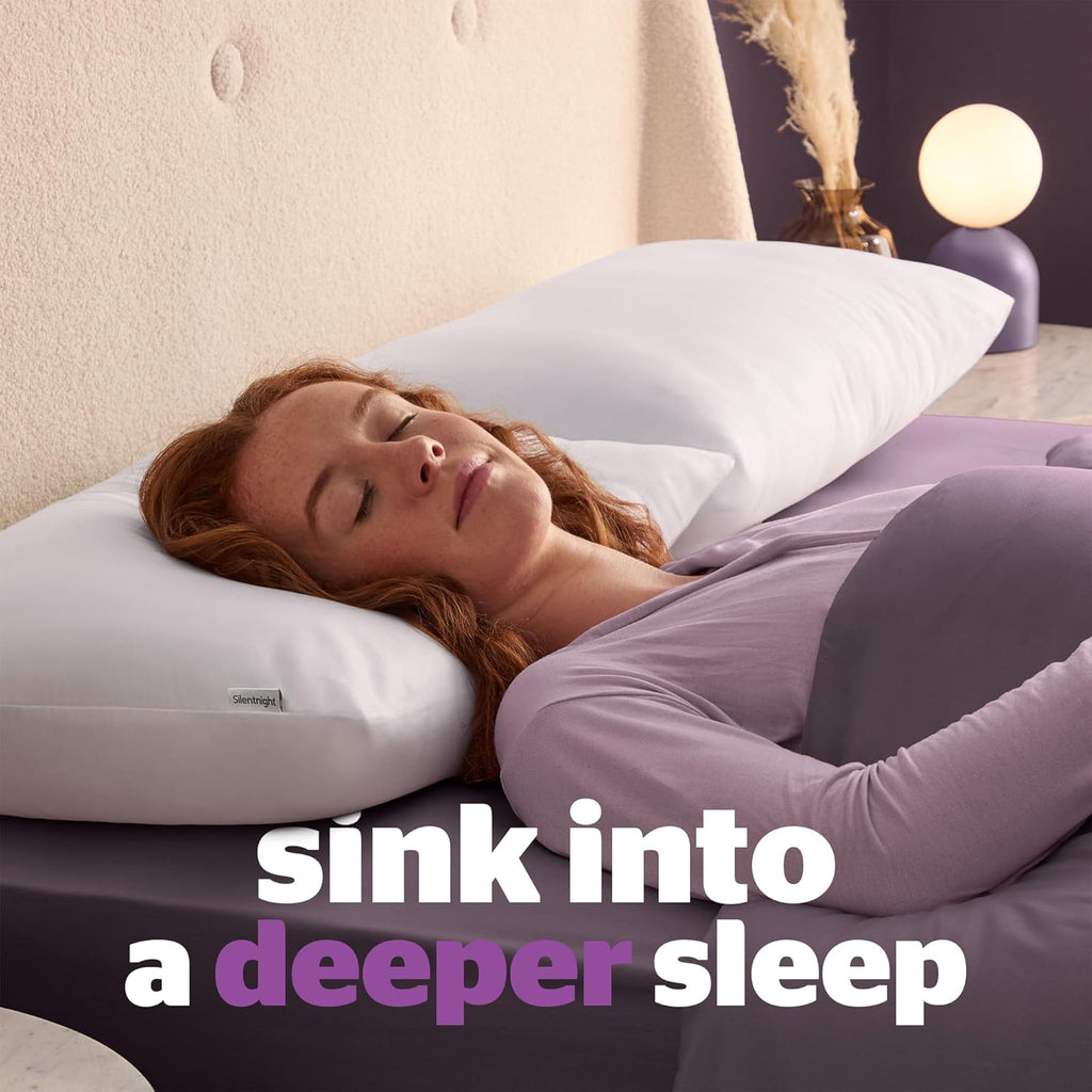 Deep Sleep Pillows 2 Pack – Medium Support Comfortable Hollowfibre Bed for Front, Back and Side Sleepers Machine Washable Hypoallergenic of Standard Size, White