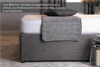 19" Extra Deep Base Wrap Valance Sheet - Transforms a drab looking bed base divan - Luxury Faux Suede (Off White, King)