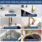 Diatomite Kitchen Faucet Mat - 16-Inch Kitchen Sink Splash Guard, Water Absorbing Stone Tray for Sink, Stone Fast-Drying Faucet Mat for Kitchen Counter Sink Accessories [White, 23.6'' x 3.9'']