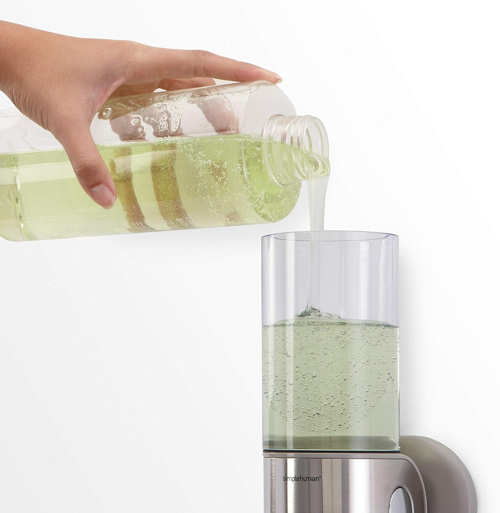 BT1034 444ml Single Wall Mounted Soap Dispenser Pump for Soap, Shampoo, Conditioner, Shower Gel, Suitable for Bathroom, Easy to Install, Rustproof, Brushed Stainless Steel