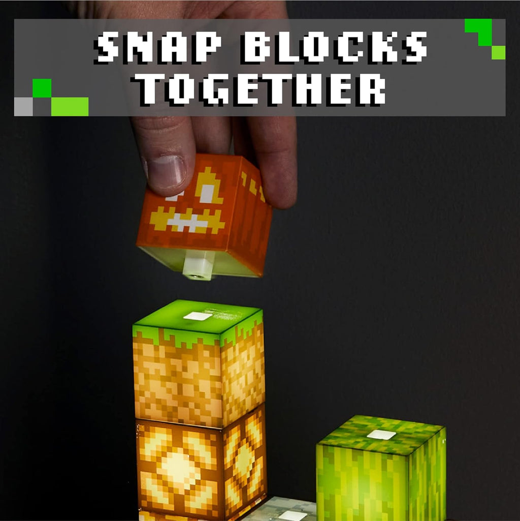 Minecraft Block Building Light - Officially Licensed Merchandise, Building Blocks Night Light, Gifts for Boys, Gaming Bedroom Accessories and Décor | Paladone