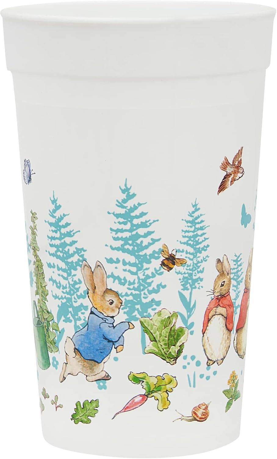 Peter Rabbit Kids Tableware Set – 3 Piece Reusable PP Plate,Tumbler & Dinnerware Set for Mealtimes – for 24 Months & Up,Blue & White