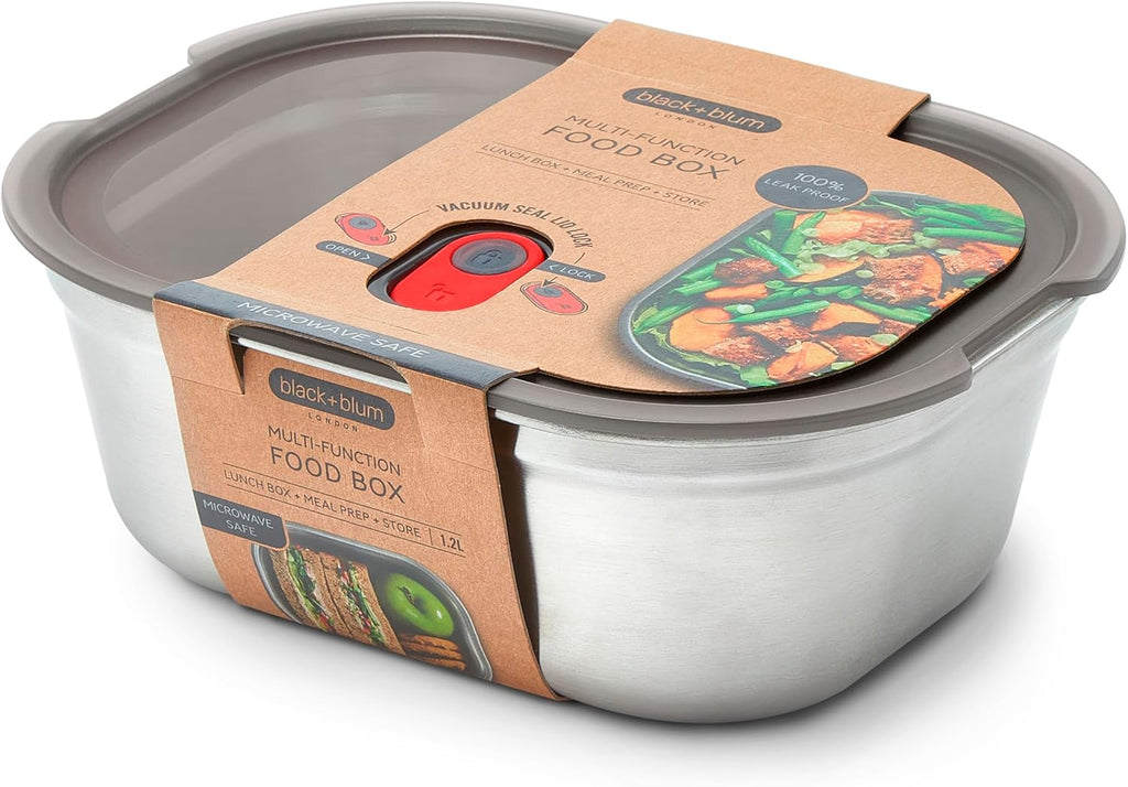 Microwavable Stainless Steel Lunch Box | Multi-Function, Vacuum Sealed Container for Healthy Food | Portable and Stackable Food Storage for Office and Outdoor | 40 oz / 1200 ml
