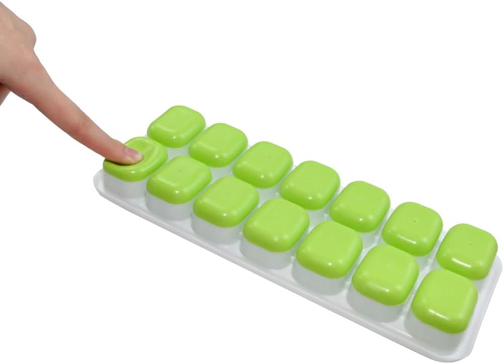 Ram® 4 X Pack Silicone Ice Cube Tray Set of 4 Ice Moulds Freezer Stackable Non Spill Ice Cube Tray Dishwasher Safe BPA Free