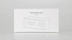 Alarm Clock Bedside, Wooden Digital Alarm Clocks Non Ticking, Adjustable Brightness & USB Charging for Bedside, Desk, Shelf