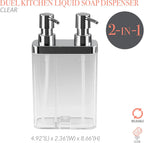 Kitchen Details Dual Pump Soap & Lotion Dispenser in Clear