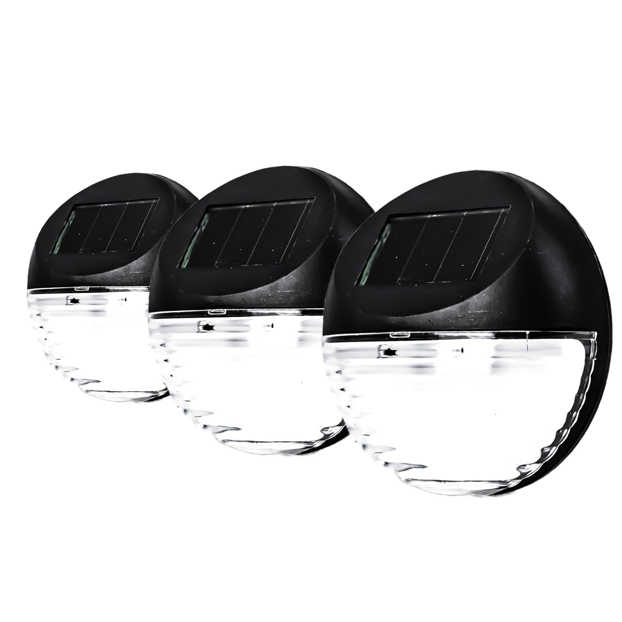 Solar Wall/Fence LED Lights, White,PERTHFENBLK3PK6