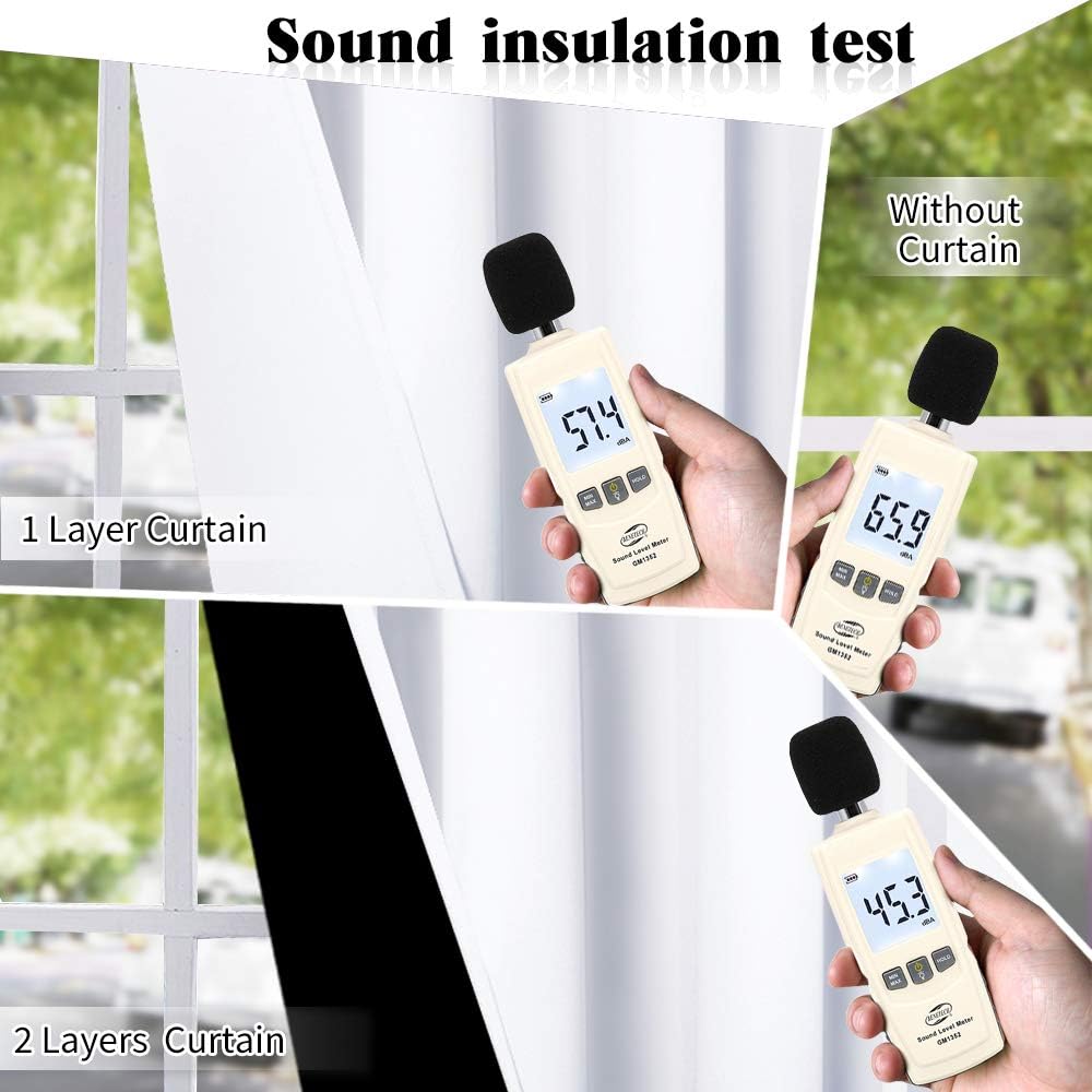 PONY DANCE 100% Blackout Double-Layer Curtains with Liner - Thermal Insulated 66x90 Inch Long Curtains for Bedroom Living Room, Energy Energy & Noise Reducing, White Grommet Blackout Drapes, 2 Panels