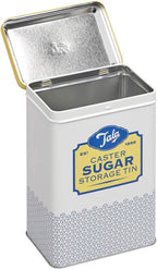 Tala Originals Storage Tin, Metal, Yellow and Cream Nostalgic Design, Holds a Full Bag of Caster Sugar (Sugar Not Included)