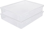 A4 Transparent Plastic Craft Storage Boxes with Lids for Art Supplies 2Pcs Clear Boxes Storage, 3.6 Litre Volume Plastic Organiser for Paper, Seed, Cards, Picture, Craft