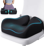 Seat Cushion, Memory Foam Cushion for Office Chair - Ergonomic Chair Cushions for Tailbone Pain Relief, Sciatica & Back Support, Office Chair Cushion & Coccyx Cushion