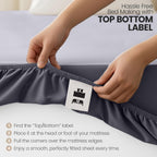 Fitted Sheet Small Double (2 Pack), Grey - Deep Pocket 14 inch (30 cm) - Oeko Tex Certified - Easy Care - Soft Brushed Microfibre Fabric - Shrinkage and Fade Resistant - Bottom Sheet