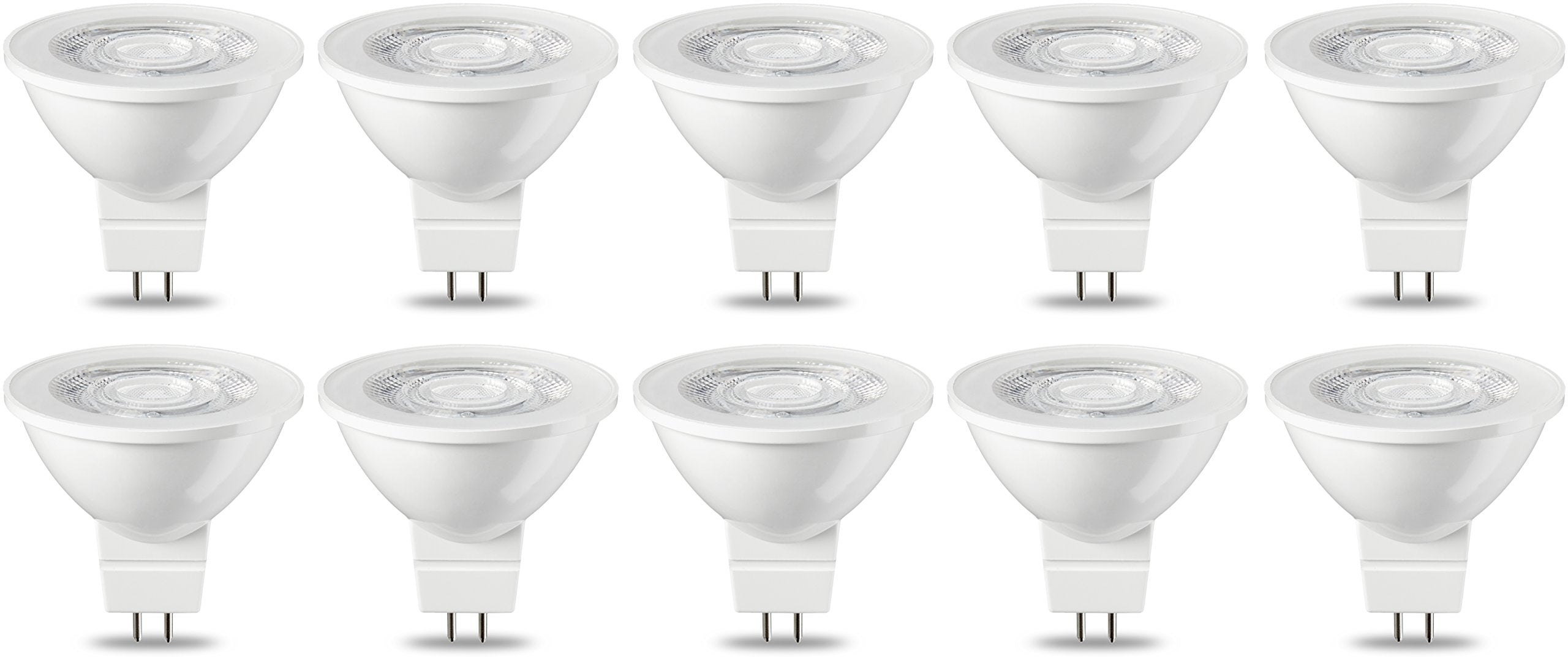 LED GU5.3 MR16 Spotlight Bulb, 4.5W (Equivalent to 35W), Warm White, Non Dimmable - Pack of 10