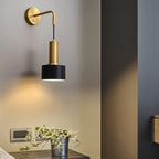 Battery Operated Wall Sconces Set Of 2, Modern No Wire Wall Lamp with Remote and led Light Bulb, Dimmable Adjustable Copper Lighting Fixture for Indoor Bedroom Bedside Decor/Living Room/Hallway