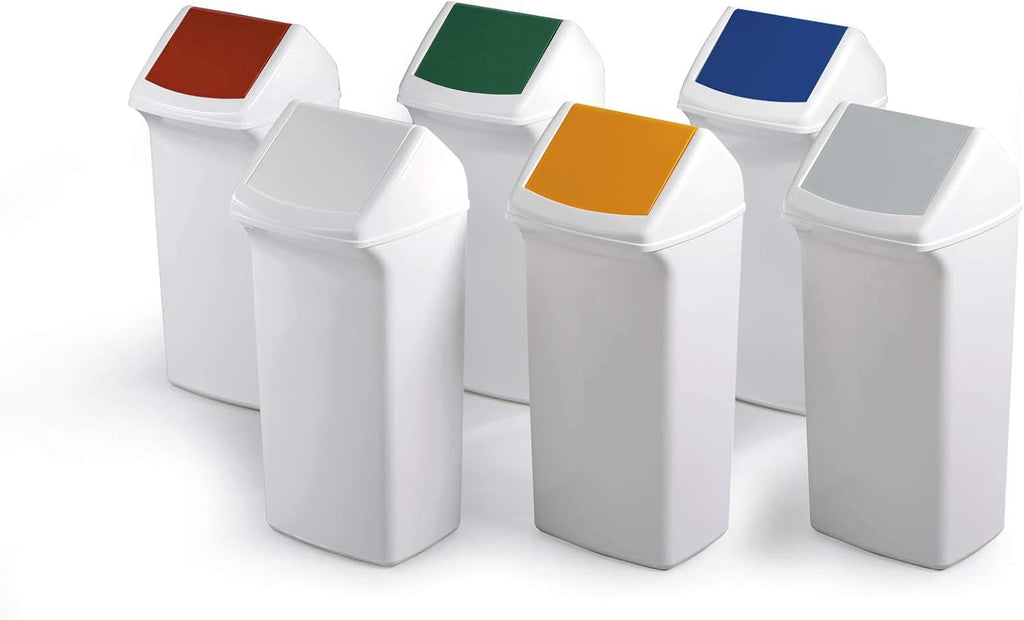 DURABIN Square 40 Flip Lid Blue - To Be Used with DURABIN 40 Square Waste Bin - Easy To Handle and Use - Perfect For Any Workplace