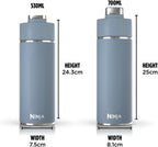 Thirsti Water Bottle and Flask 700 ML With Leak-Proof Lid, Designed For Carbonated, Hot & Cold Drinks, Ideal For Travel & Sports, Triple Insulated, Stainless Steel Bottle, Blue, DW2401EUUKBL