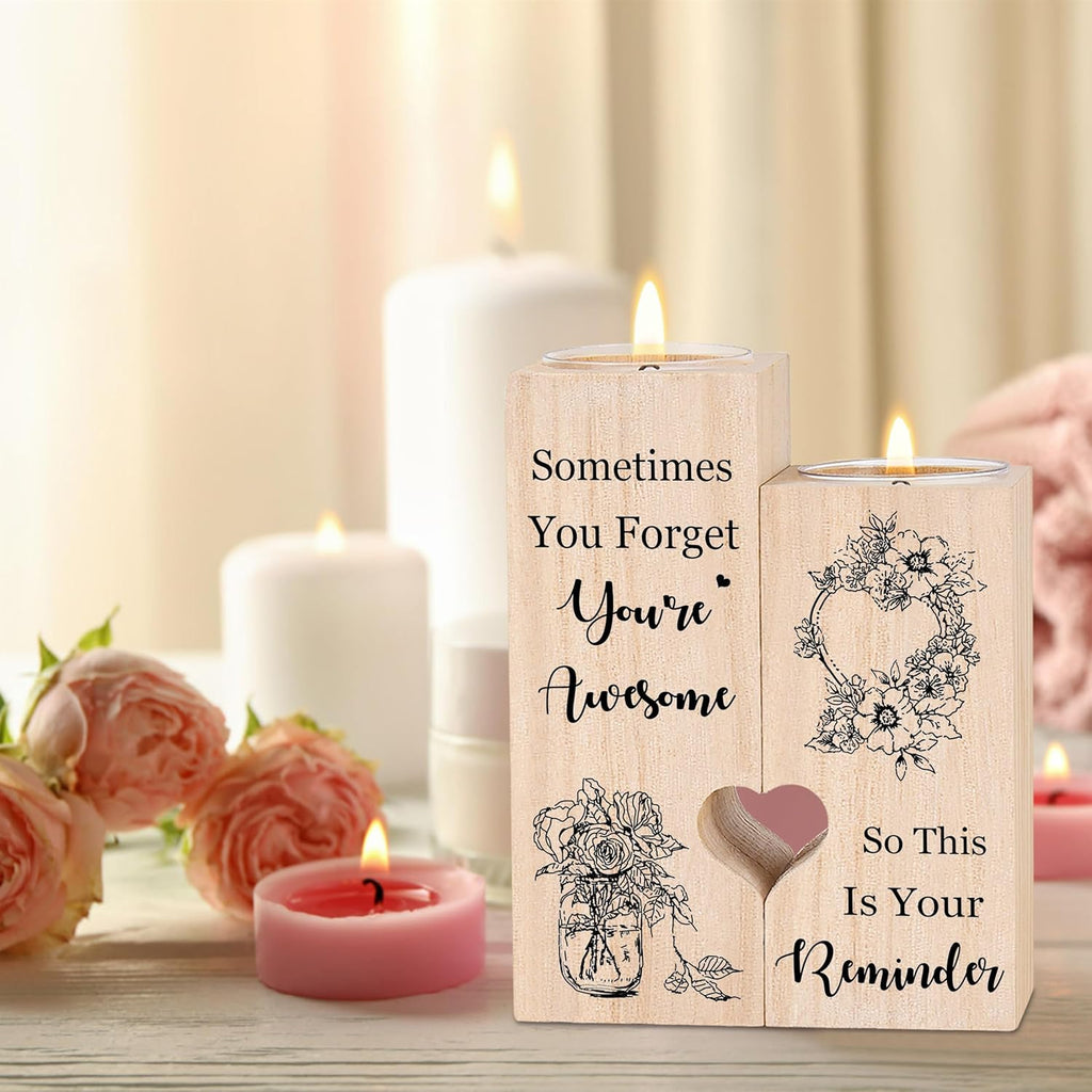 Friendship Gifts for Women, Best Friend Birthday Candlestick Holders - Inspirational Gifts for Friend, Colleagues, Sister, Bestie